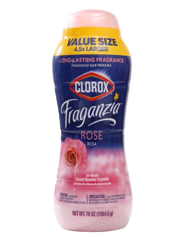 DETERGENTE POTENCIADOR DE AROMA A ROSA PERLAS AMBIENTADORAS PARA LAVAR ROPA LAVADORA CLOROX FRAGANZIA 1984.5G