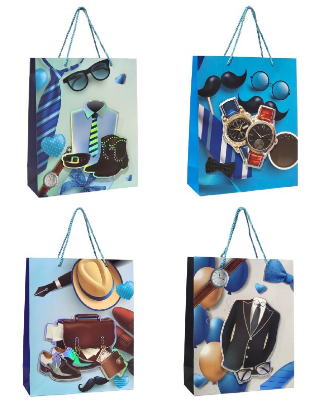 BOLSA DE REGALO PARA HOMBRE MEDIANA 26X32X10CM