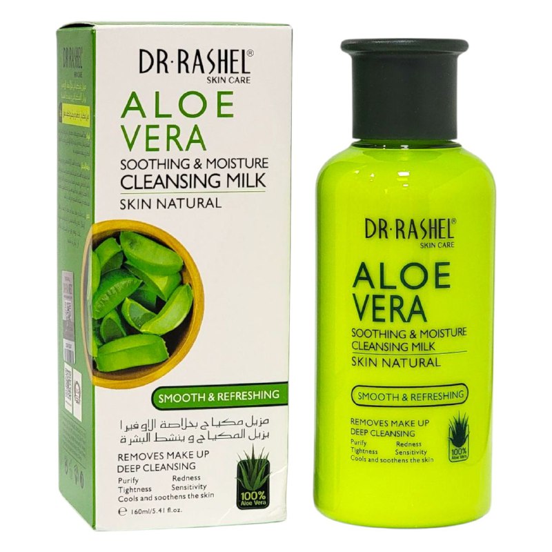 LIMPIADOR FACIAL DE ALOE VERA Y LECHE, LIMPIADOR CALMANTE E HIDRATANTE, LOCION AYUDA A LIMPIAR, HIDRATAR Y REFRESCAR LA PIEL, ELIMINA SUCIEDAD, ETC DR RASHEL SKIN CARE 160ML
