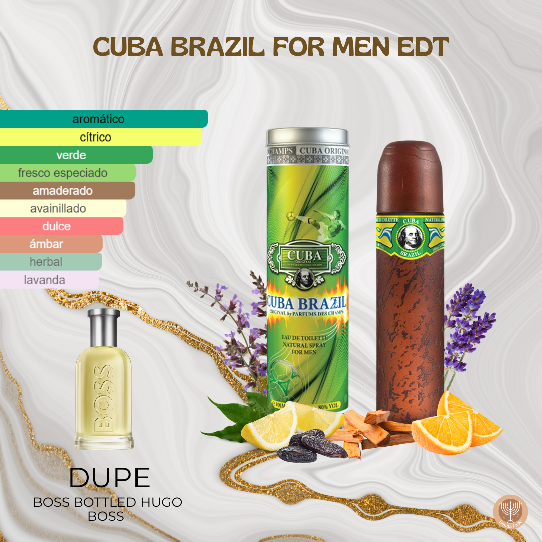CUBA BRAZIL FOR MEN EDT 100ML (H)(DUPE DE BOSS BOTTLED HUGO BOSS)