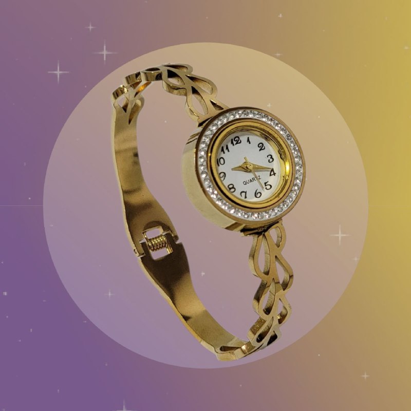 RELOJ ECONÓMICO PARA DAMA DE ACERO CON BAÑO DE ENCHAPE