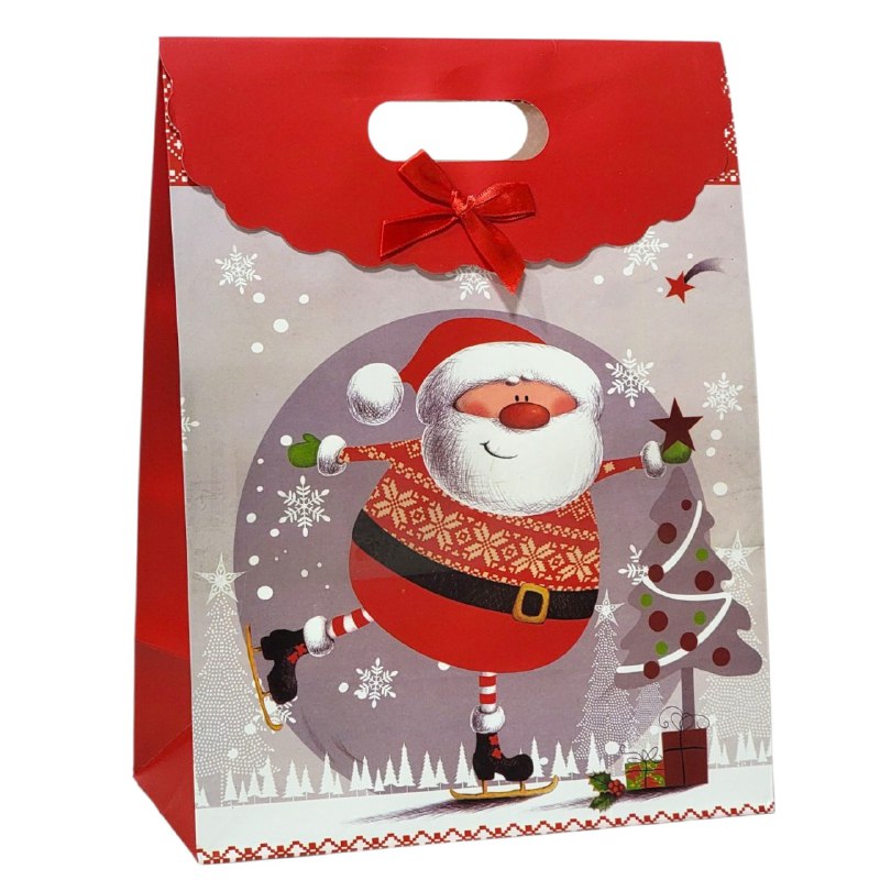 BOLSA DE REGALO NAVIDEÑA EXTRA GRANDE 37X28CM