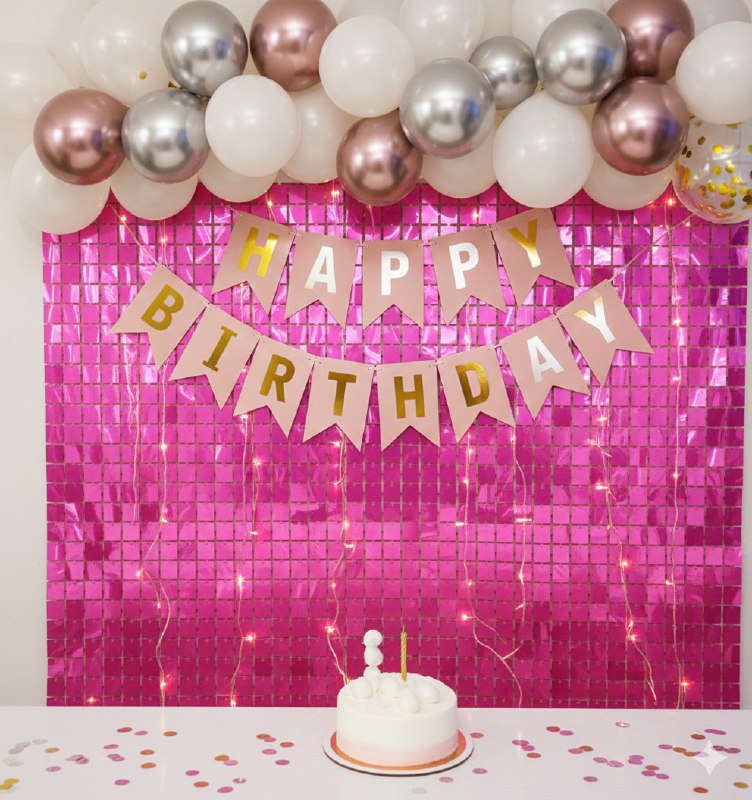 DECORACION ADORNO CORTINAS DE FLECOS FOIL PARA CUMPLEAÑOS FOIL FRINGE, 4 ESTILOS