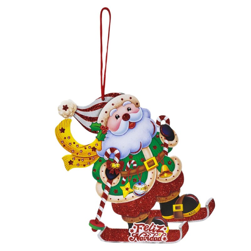 DECORACION ADORNO NAVIDEÑO CARTEL COLGANTE 4 ESTILOS