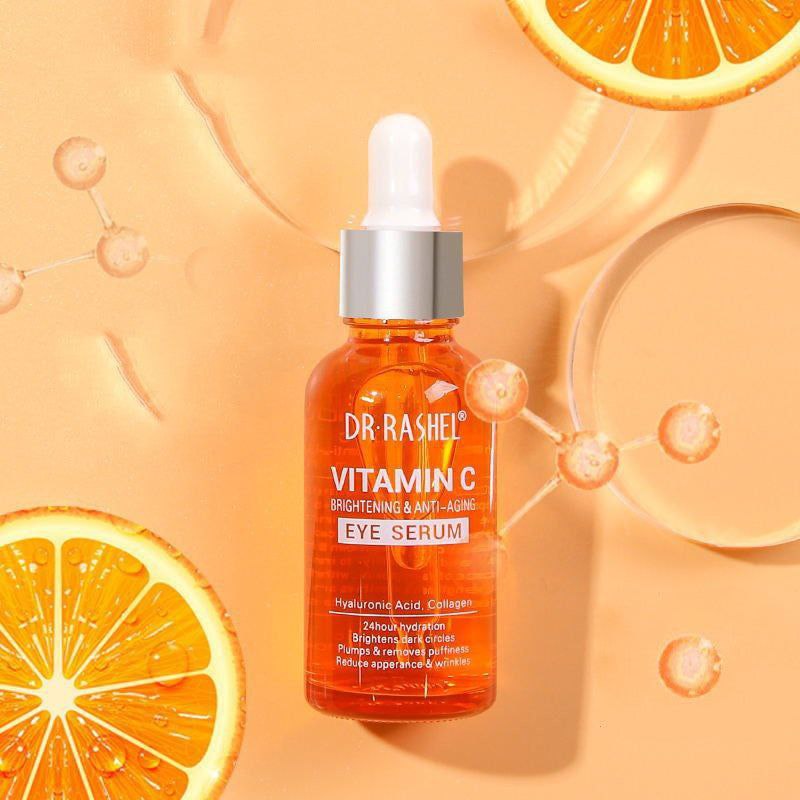 SUERO FACIAL PARA OJOS CON VITAMINA C Y ACIDO HIALURONICO DR RASHEL 30ML