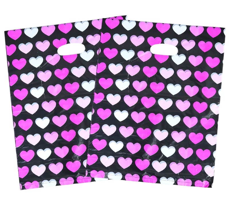 BOLSA DE REGALO PLASTICA EXTRA GRANDE 35X45CM, PAQUETE 100UND