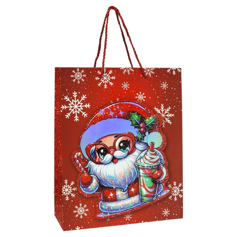 BOLSA DE REGALO NAVIDEÑA MEDIANA 26X32X10CM