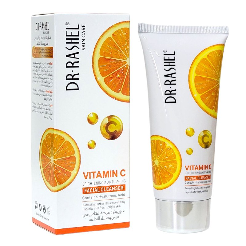 LIMPIADOR FACIAL CON VITAMINA C, ILUMINADOR Y ANTIENVEJECIMIENTO CON ACIDO HIALURONICO, REFRESCA Y RESTAURA LA VITALIDAD Y CLARIDAD DE LA PIEL DR RASHEL 80G