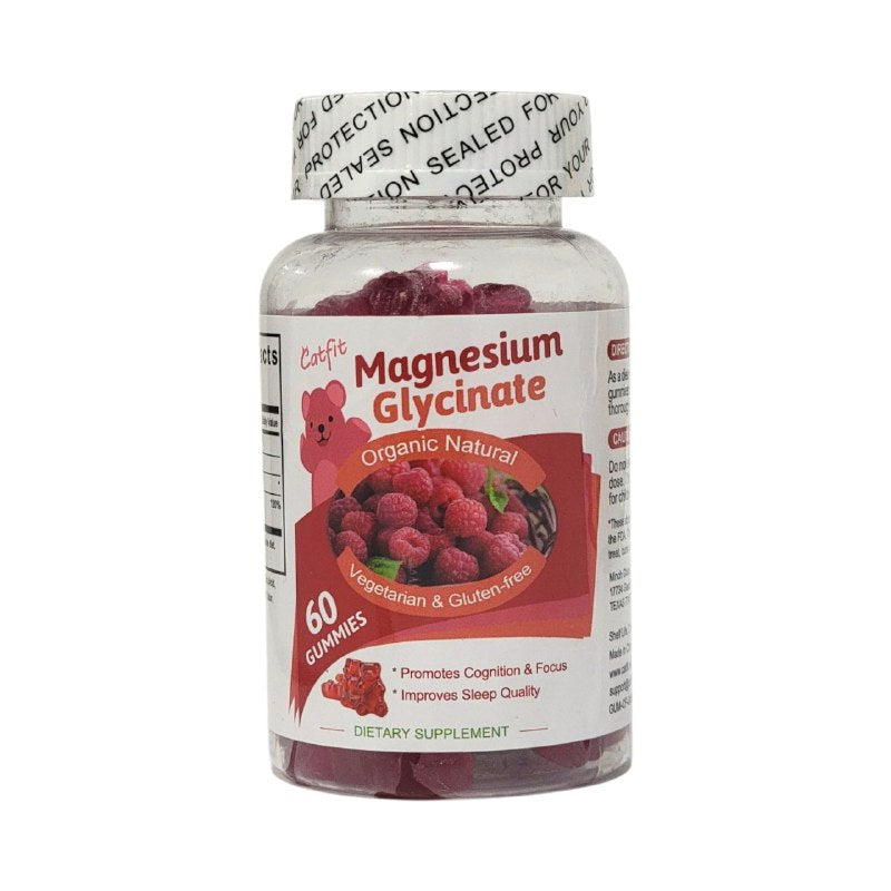 VITAMINAS EN GOMITAS DE GLICINATO DE MAGNESIO PARA LA COGNICION Y ENFOQUE CATFIT 60UND