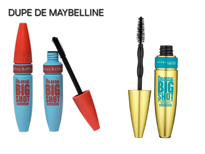MASCARA PARA PESTAÑAS, MISS BETTY THE COLOSSAL 12G (DUPE MAYBELLINE)  PASTA LIGERA RIZADOR NATURAL, RESISTENTE AL AGUA Y SECADO RAPIDA