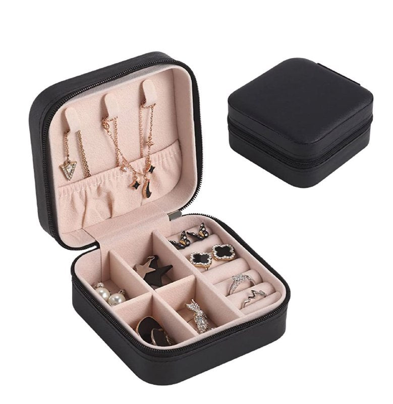 ORGANIZADOR DE JOYAS, MINI JOYERO PORTATIL, IDEAL PARA ANDAR EN EL BOLSO 5 COLORES