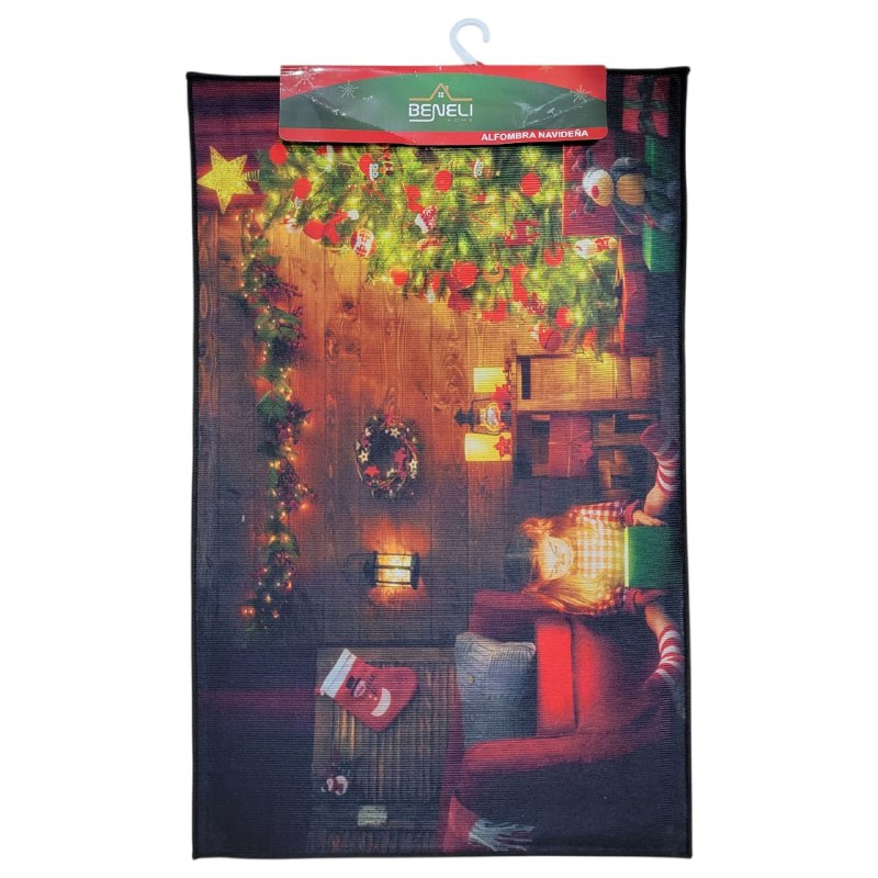 ALFOMBRAS DECORATIVAS NAVIDEÑAS PARA PISO ELEGANTES Y FESTIVAS 50X80CM, CREAN UNA ATMOSFERA MAGICA EN TU ENTRADA, COCINA O PASILLO BENELI HOME 6 ESTILOS