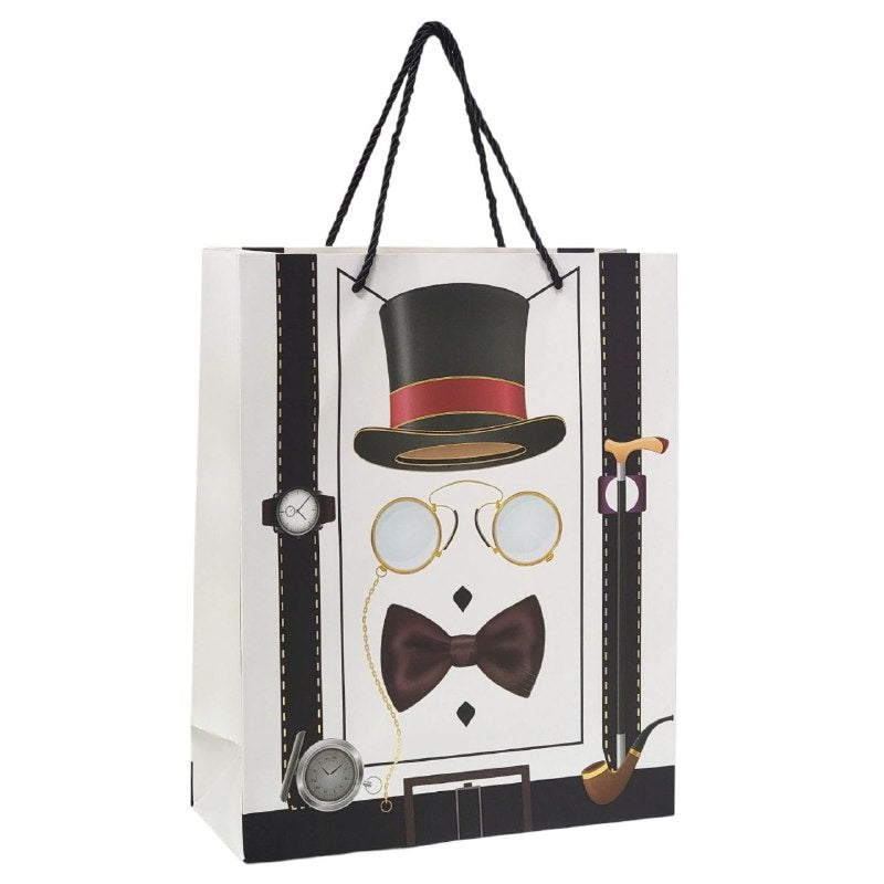 BOLSA DE REGALO PARA HOMBRE MEDIANA 26X32X10CM