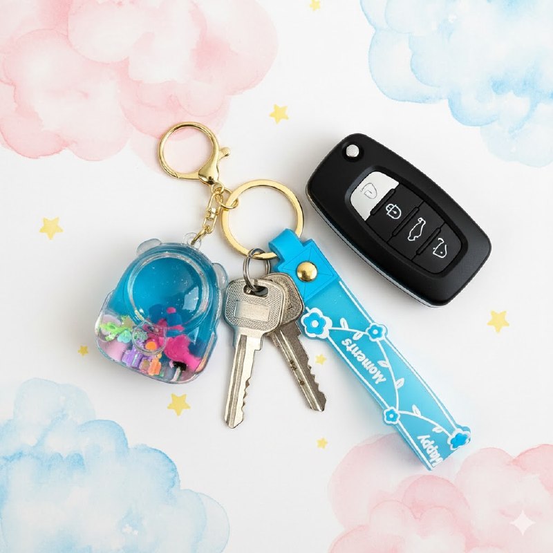 LLAVEROS DE ARENA MOVEDIZA LIQUIDA, 9 ESTILOS DISPONIBLES