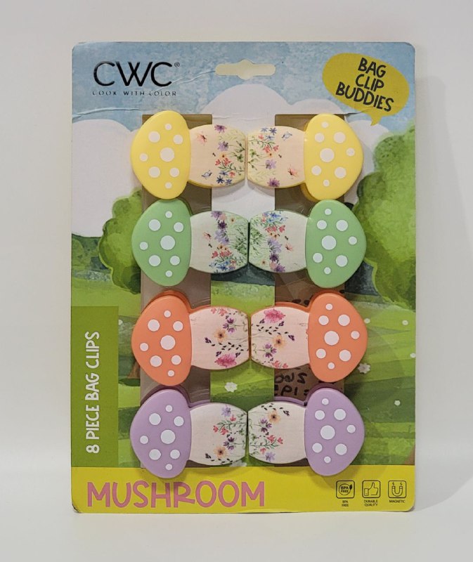 GANCHOS PINZAS PARA BOLSAS CON IMAN PARA REFRIGERADOR CWC COOJ WITH COLOR 8UND