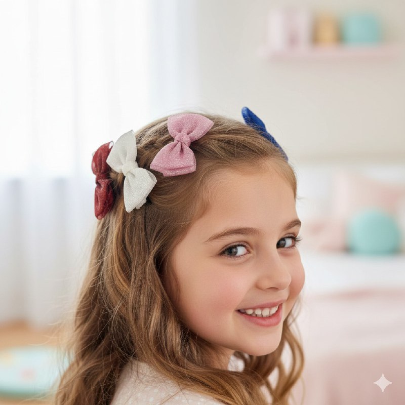 GANCHO PARA EL CABELLO DE MOÑO, PINZAS FUERTES EN PAQUETE DE 12UND 3.5X7CM