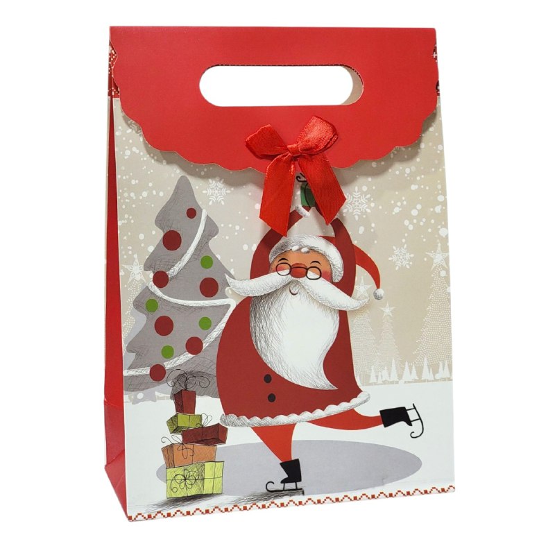 BOLSA DE REGALO NAVIDEÑA MINI MEDIANO 21X15CM