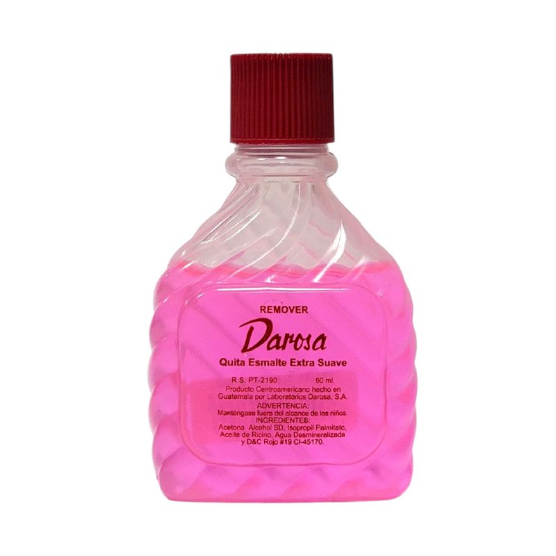 ACETONA REMOVEDOR DE ESMALTES EXTRA SUAVE, UÑAS ACRILICAS PROFESIONAL DAROSA 60ML