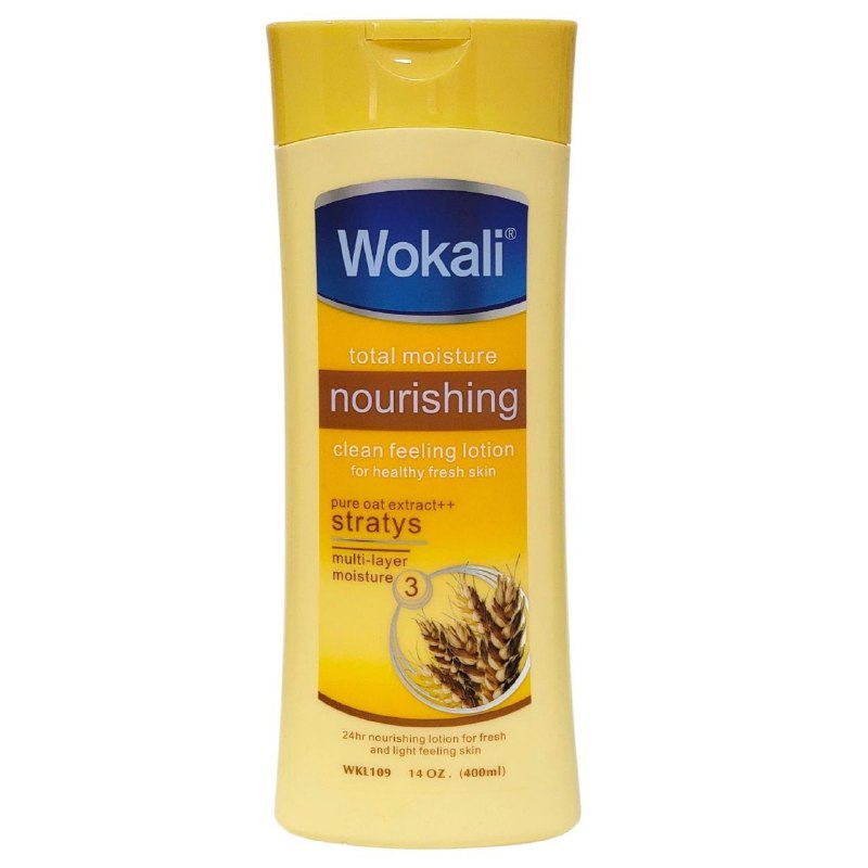 CREMA CORPORAL DE EXTRACTO PURO DE AVENA QUE DEJA LA PIEL SUAVE, TERSA E HDIRATADA POR 24H WOKALI 400ML