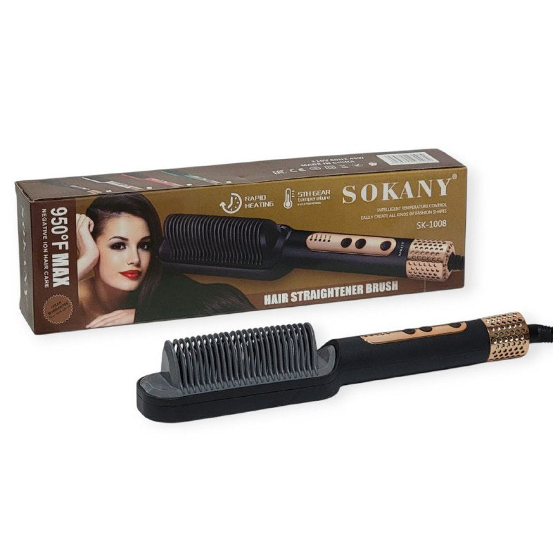 CEPILLO ALISADOR DE CABELLO 950F CONTROL INTELIGENTE DE TEMPERATURA SOKANY SK-1008
