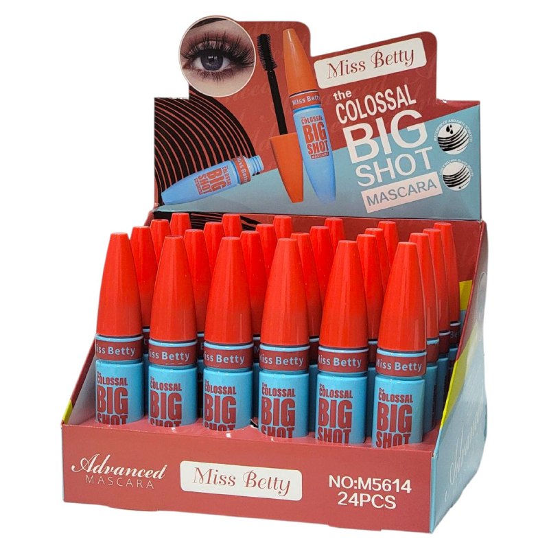 MASCARA PARA PESTAÑAS, MISS BETTY THE COLOSSAL 12G (DUPE MAYBELLINE)  PASTA LIGERA RIZADOR NATURAL, RESISTENTE AL AGUA Y SECADO RAPIDA