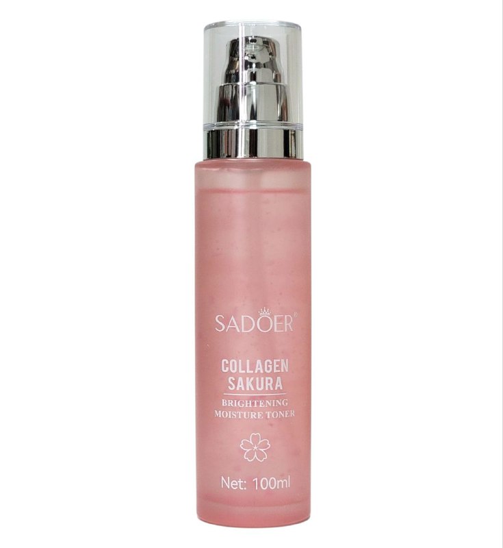 TONICO FACIAL DE ESENCIA DE SAKURA Y COLAGENO, HIDRATANTE, ILUMINADOR Y FACIL ABSORCION SADOER COLLAGEN SAKURA 100ML