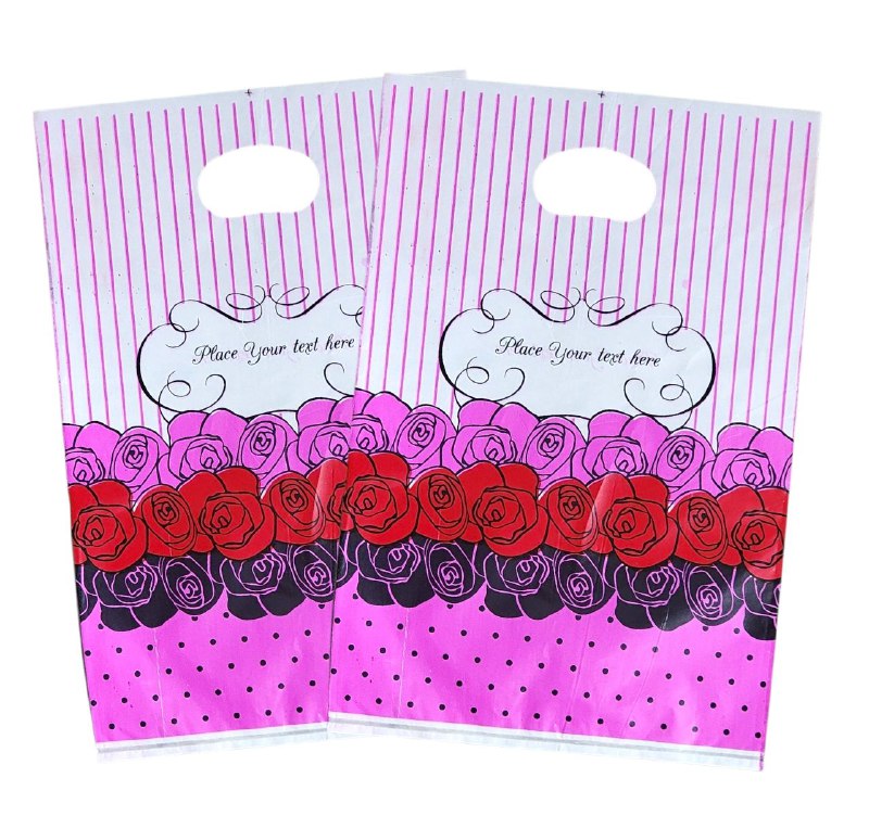 BOLSA DE REGALO PLASTICA PEQUEÑA 20X30CM, PAQUETE 100UND