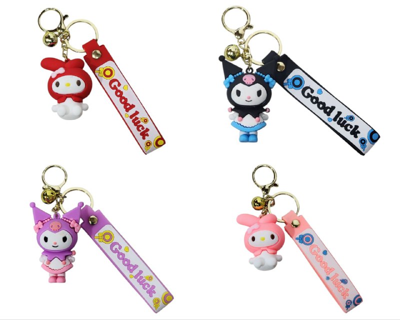 LLAVEROS DE MY MELODY Y KUROMI 4 ESTILOS DISPONIBLES
