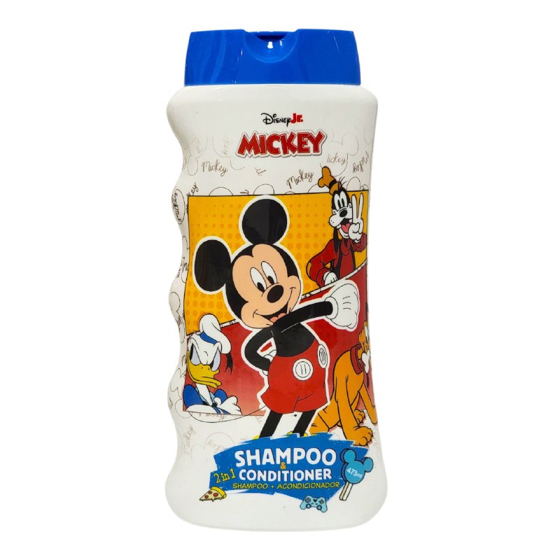 SHAMPOO Y ACONDICIONADOR 2 EN 1 PARA NIÑOS HIDRATANTE DISNEY MICKEY MOUSE 473ML