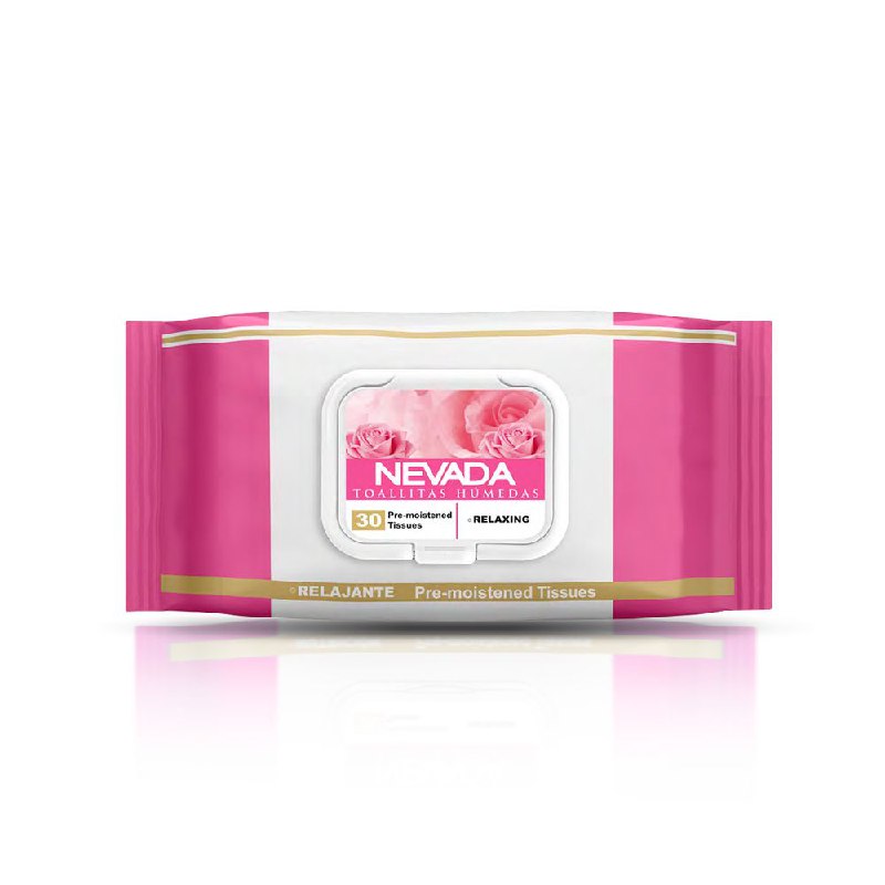 TOALLITAS HUMEDAS FACIALES LIMPIADORAS DE ROSA NEVADA 30UND