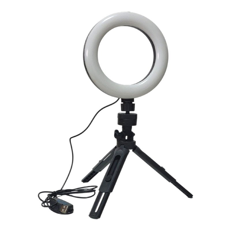 ARO DE LUZ LED TRICOLOR USB, ILUMINA TUS TRANSMISIONES EN VIVO MEJORANDO LA TONIFICACION DE TUS OJOS Y EMBELLECE TU PIEL LIVE