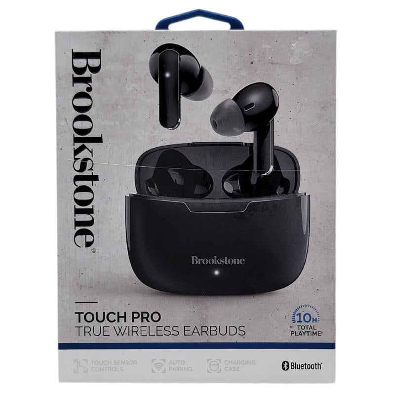 AUDIFONOS AURICULARES INALAMBRICOS ORIGINALES SONIDO DE ALTA CALIDAD, EMPAREJAMIENTO AUTOMATICO, ESTUCHE MAGNETICO, BATERIA 3H BROOKSTONE TOUCH PRO