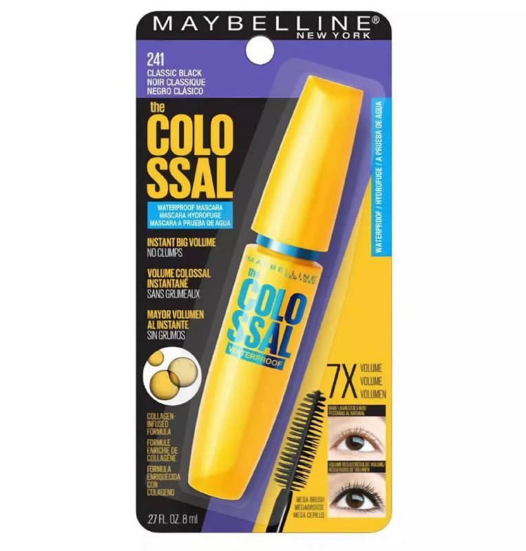 MASCARA PARA PESTAÑAS VOLUMIZADORA RESISTENTE AL AGUA ORIGINAL MAYBELLINE NEW YORK 241 CLASSIC BLACK 8ML