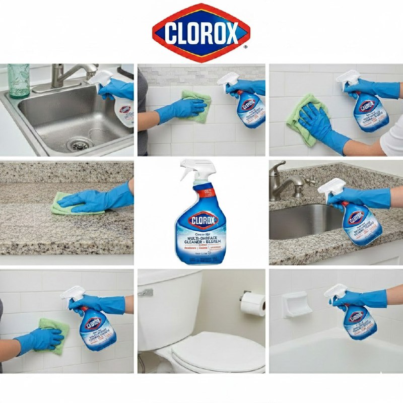DETERGENTE LIMPIADOR 3 EN 1 PARA BAÑOS DE CLORO CLOROX 946ML