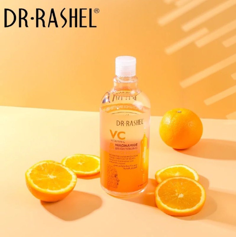 AGUA MICELAR LIMPIADORA CON ESENCIA DE VITAMINA C Y NIACINAMIDA TODO EN 1, REMUEVE EL MAQUILLAJE A PRUEBA DE AGUA, LIMPIA, ILUMINA EL ROSTRO DR RASHEL 350ML