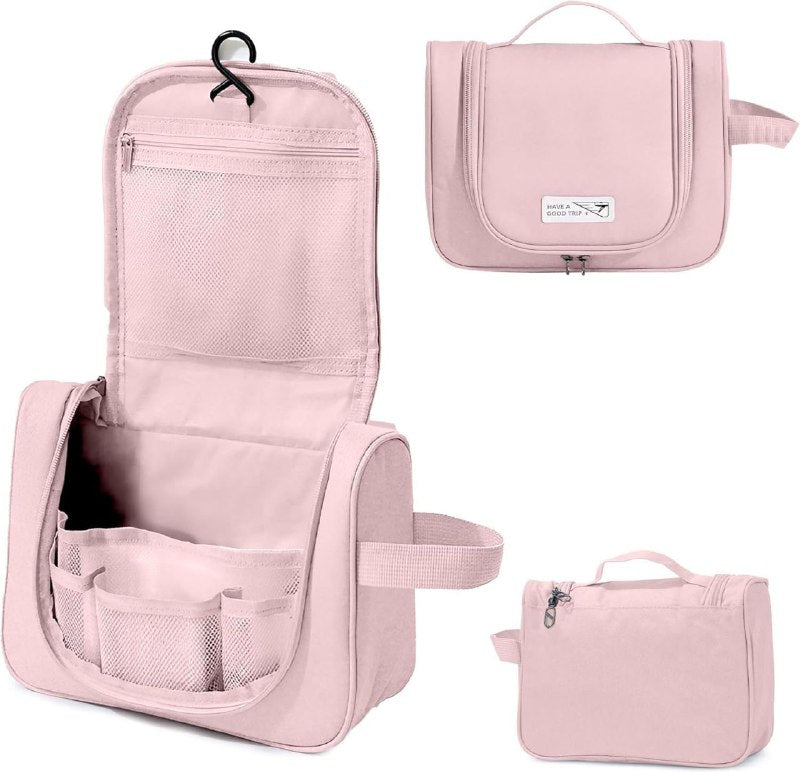 COSMETIQUERA ECONOMICA ORGANIZADORA DE MAQUILLAJE O COSMETICOS PORTATIL CON GANCHO PARA COLGAR 4 COLORES TABU 24.5X18.5X8.5CM