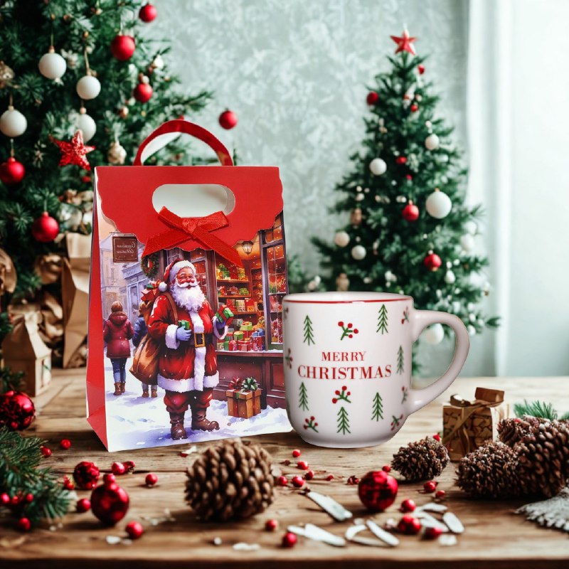 BOLSA DE REGALO NAVIDEÑA MINI PEQUEÑA 16X21CM