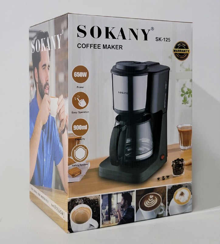 MAQUINA CAFETERA 650W, SK-125 SOKANY 900ML