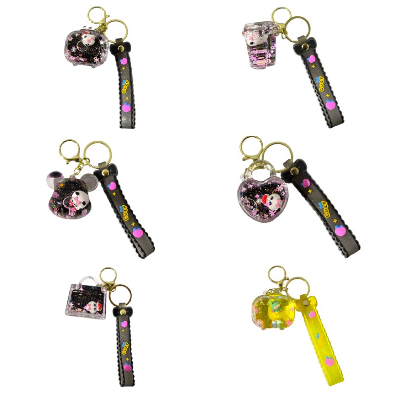 LLAVEROS DE ARENA MOVEDIZA LIQUIDA, 6 ESTILOS DISPONIBLES