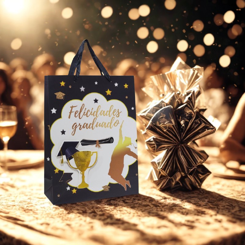 BOLSA DE REGALO DE GRADUACION GRANDE 30X40X12CM