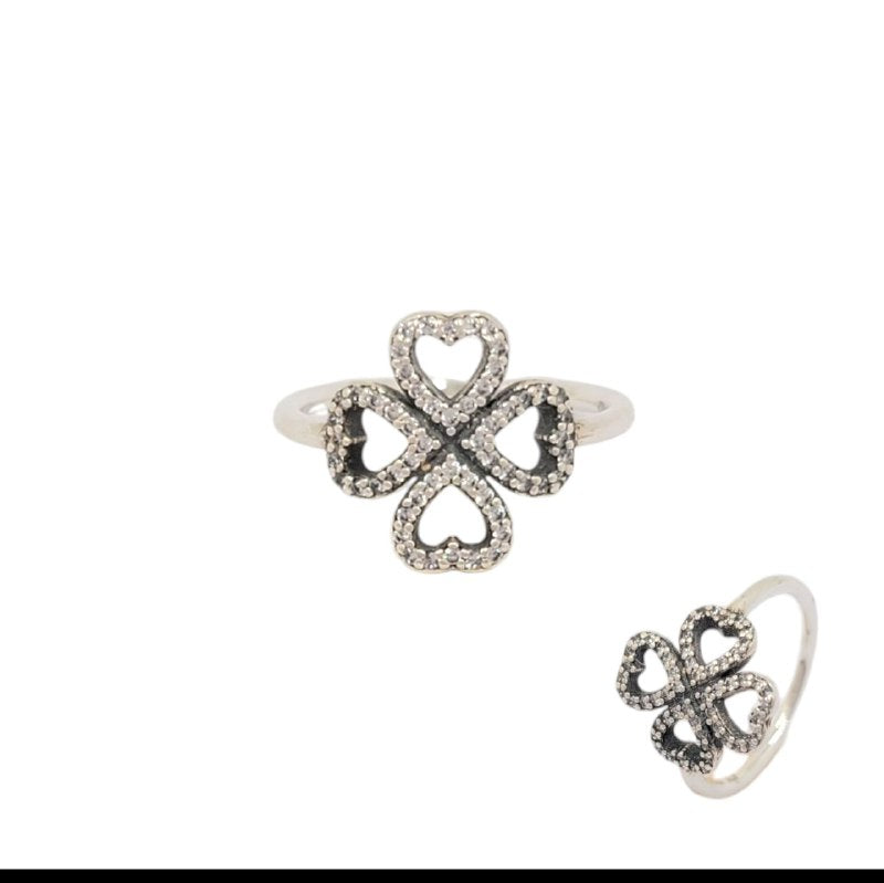 PANI642 FORMA TREVOL DE CUATRO HOJAS PLATA 9.25