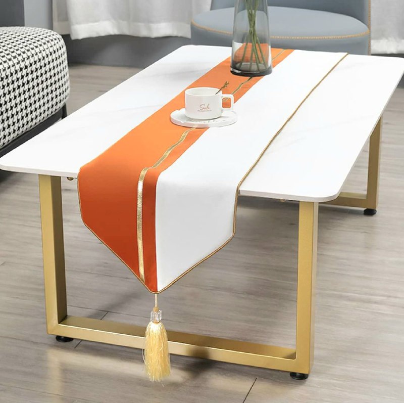 MANTEL PARA MESA ELEGANTE, CAMINO DE COMEDOR, DE LINO, DECORATICO, ESTILO RECTANGULAR 32X210CM