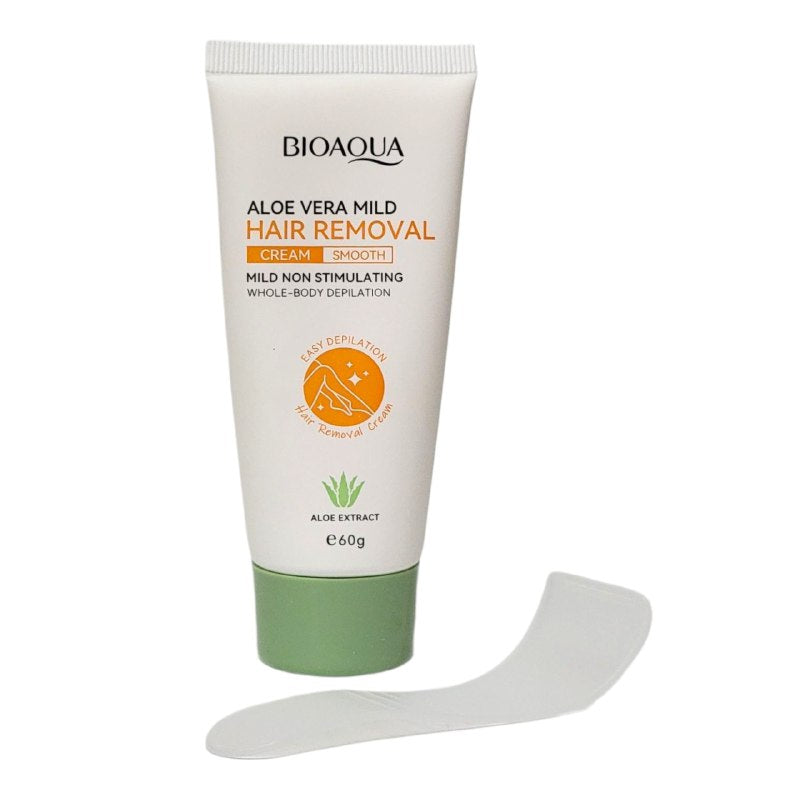 CREMA CORPORAL DEPILATORIA SUAVE E HIDRATANTE CON EXTRACTO DE ALOE VERA BIOAQUA 60G