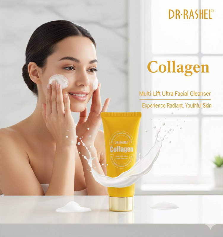 LIMPIADOR FACIAL EN CREMA, ELIMINA EL MAQUILLAJE, GRASA Y SUCIEDAD, IMPUREZAS, PIEL SUAVE, HIDRATADA Y REVITALIZADA CON COLAGENO DR RASHEL COLLAGEN 80ML