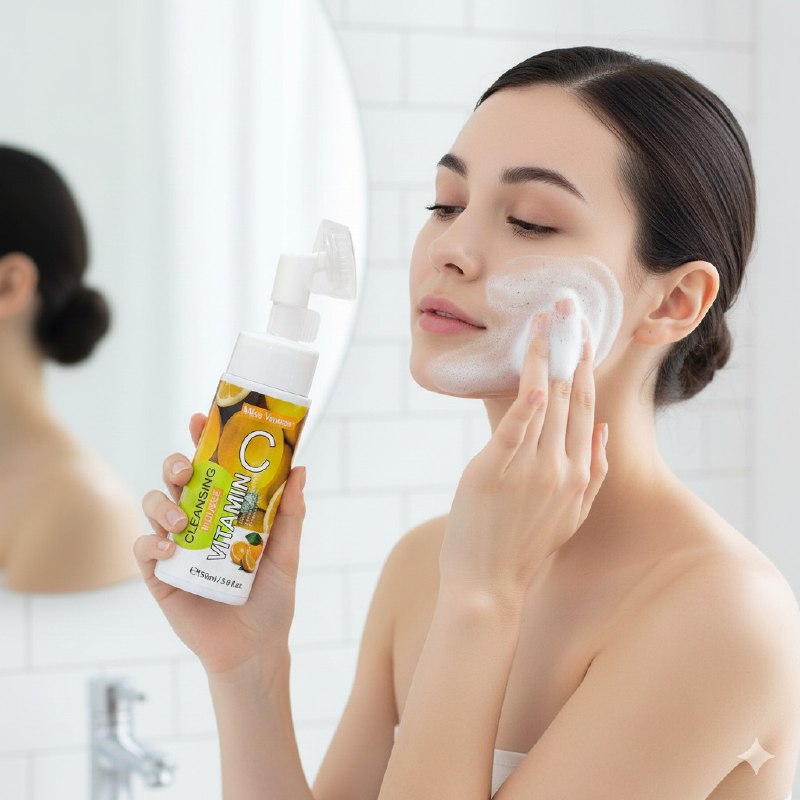 LIMPIADOR FACIAL EN ESPUMA CON VITAMINA C DEJA LA PIEL SUAVE, LIMPIA Y HUMECTADA MISS VANESS 150ML