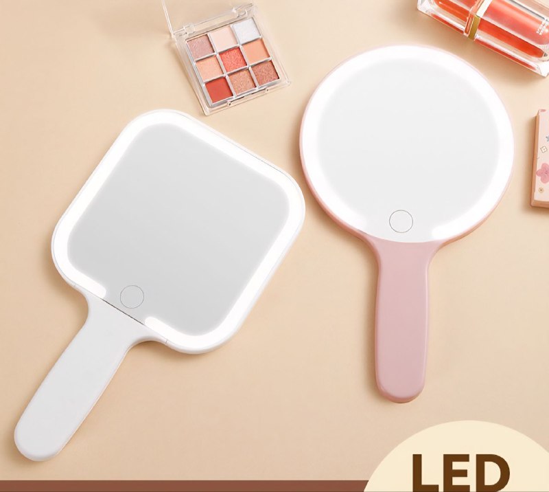 ESPEJO DE MAQUILLAJE CON LUZ LED DE TRES INTENSIDADES, RANGO DE LARGA DURACION 2 COLORES