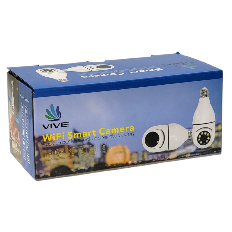 CAMARA DE SEGURIDAD INTELIGENTE WIFI CON ALTA DEFINICION, VISUALIZACION REMOTA EN TIEMPO REAL, DETECTOR DE MOVIMIENTO Y VISION NOCTURNA VIVE