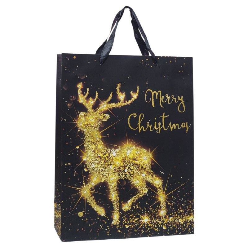 BOLSA DE REGALO NAVIDEÑA GRANDE 40X30X12CM