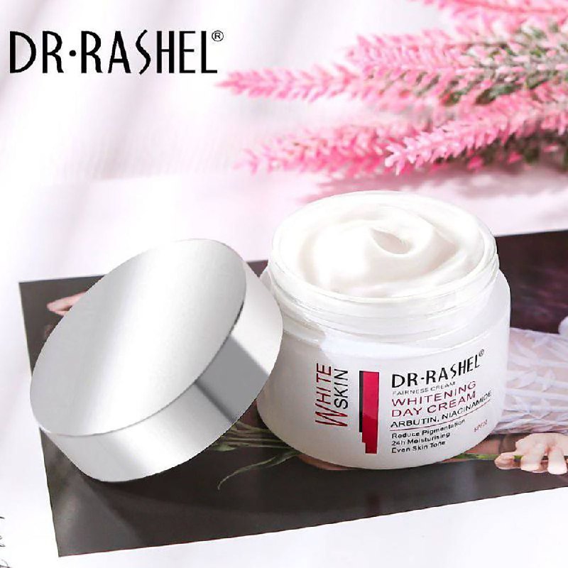 CREMA FACIAL DE DIA, BLANQUEADORA E HIDRATANTE CON ARBUTIN Y NIACINAMIDA DR RASHEL 50G