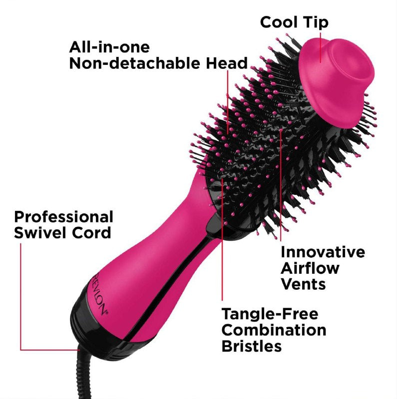 CEPILLO SECADOR PARA EL CABELLO, POTENCIA DE UNA SECADORA Y VERSATILIDAD DE ESTILIZADOR, MAXIMA POTENCIA DE SECADO, DA VOLUMEN REVLON ONE STEP